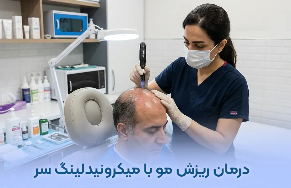 تقویت مو و درمان ریزش مو با میکرونیدلینگ سر
