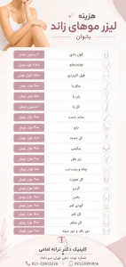 قیمت لیزر مو بانوان